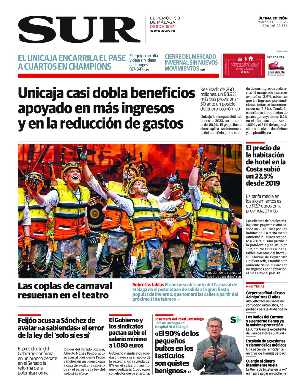 Las Portadas De Diario Sur Diario Sur De Febrero De