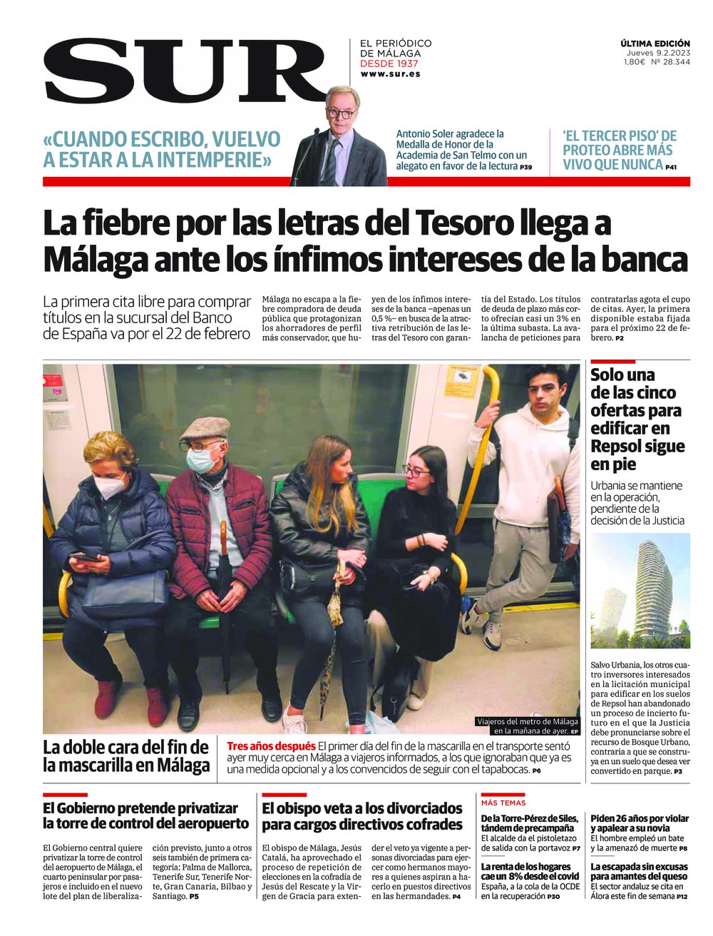 Las Portadas De Diario Sur Diario Sur De Febrero De