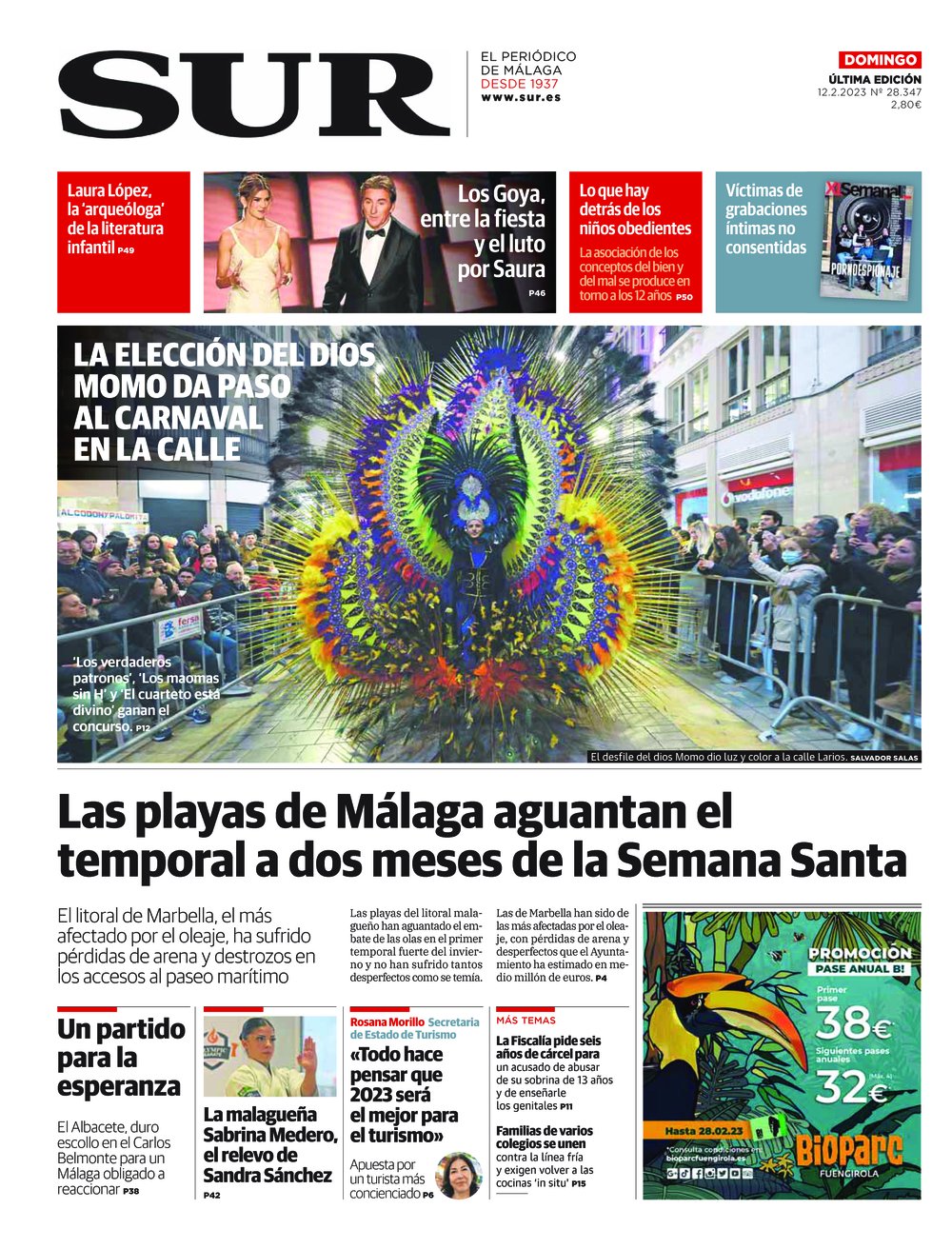 Las Portadas De Diario Sur Diario Sur De Febrero De