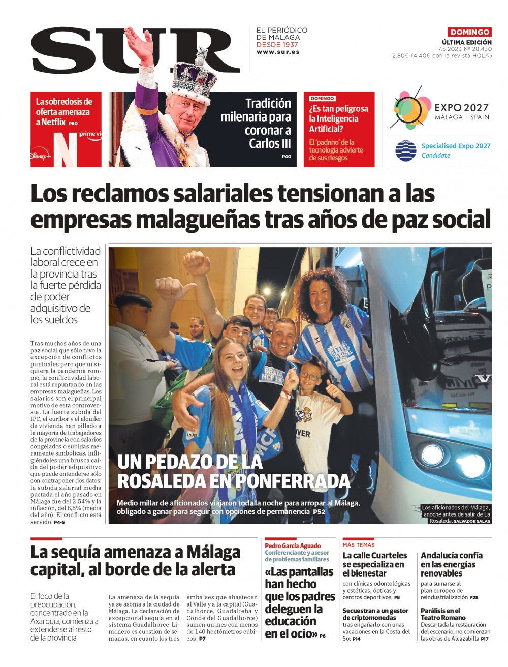 Las Portadas De Diario Sur Diario Sur De Mayo De