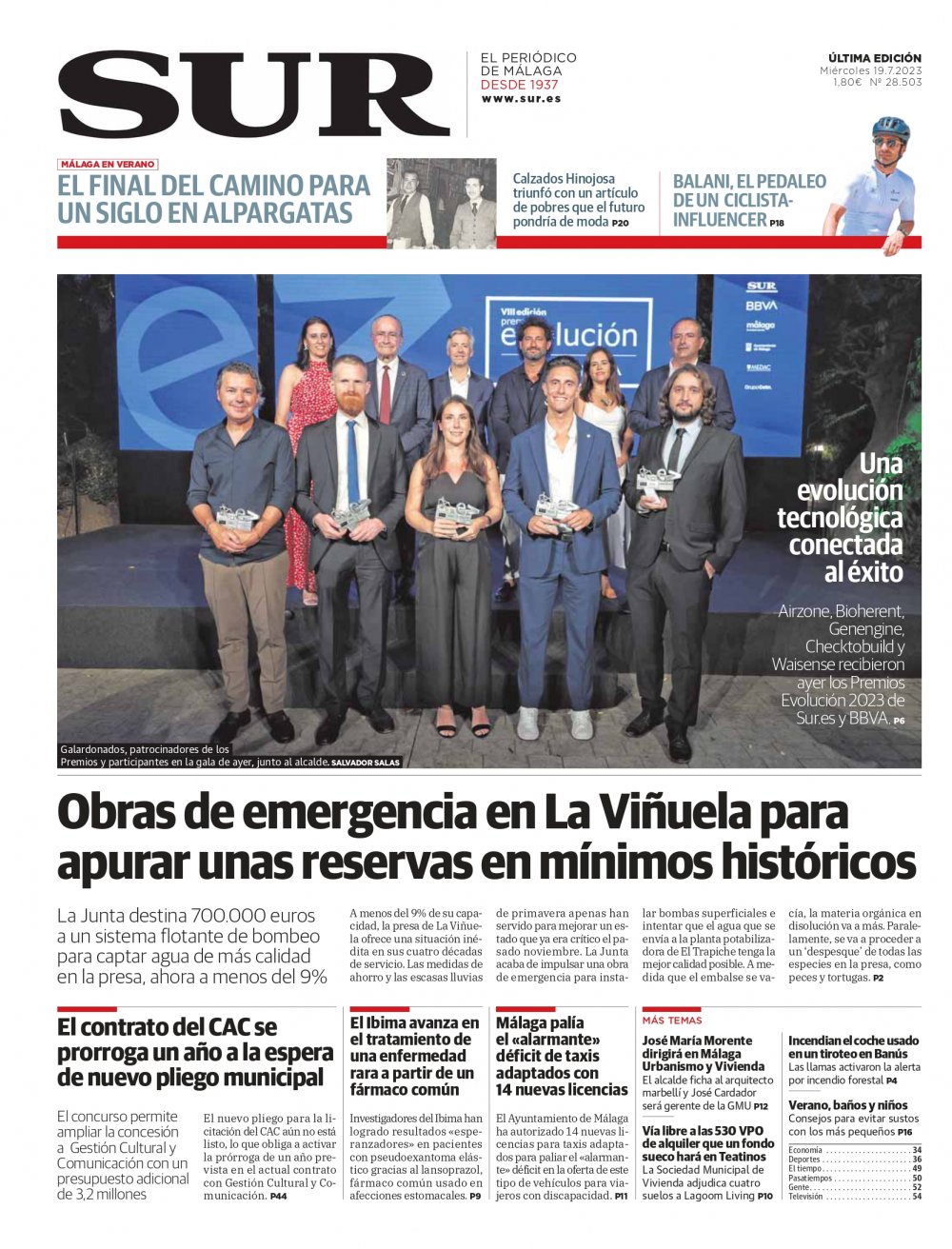 Las Portadas De Diario SUR Diario Sur 19 De Julio De 2023