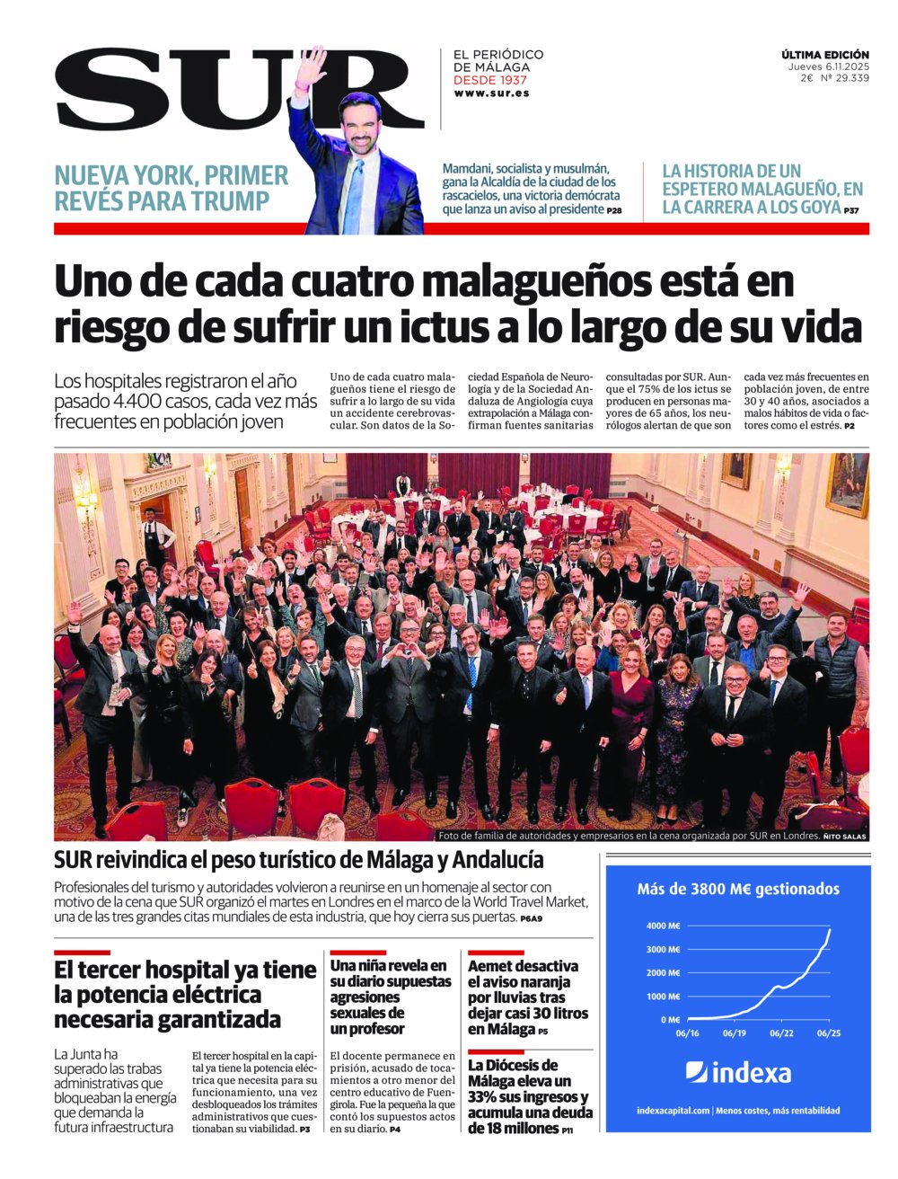 Portada de SUR, 06 de Noviembre de 2025