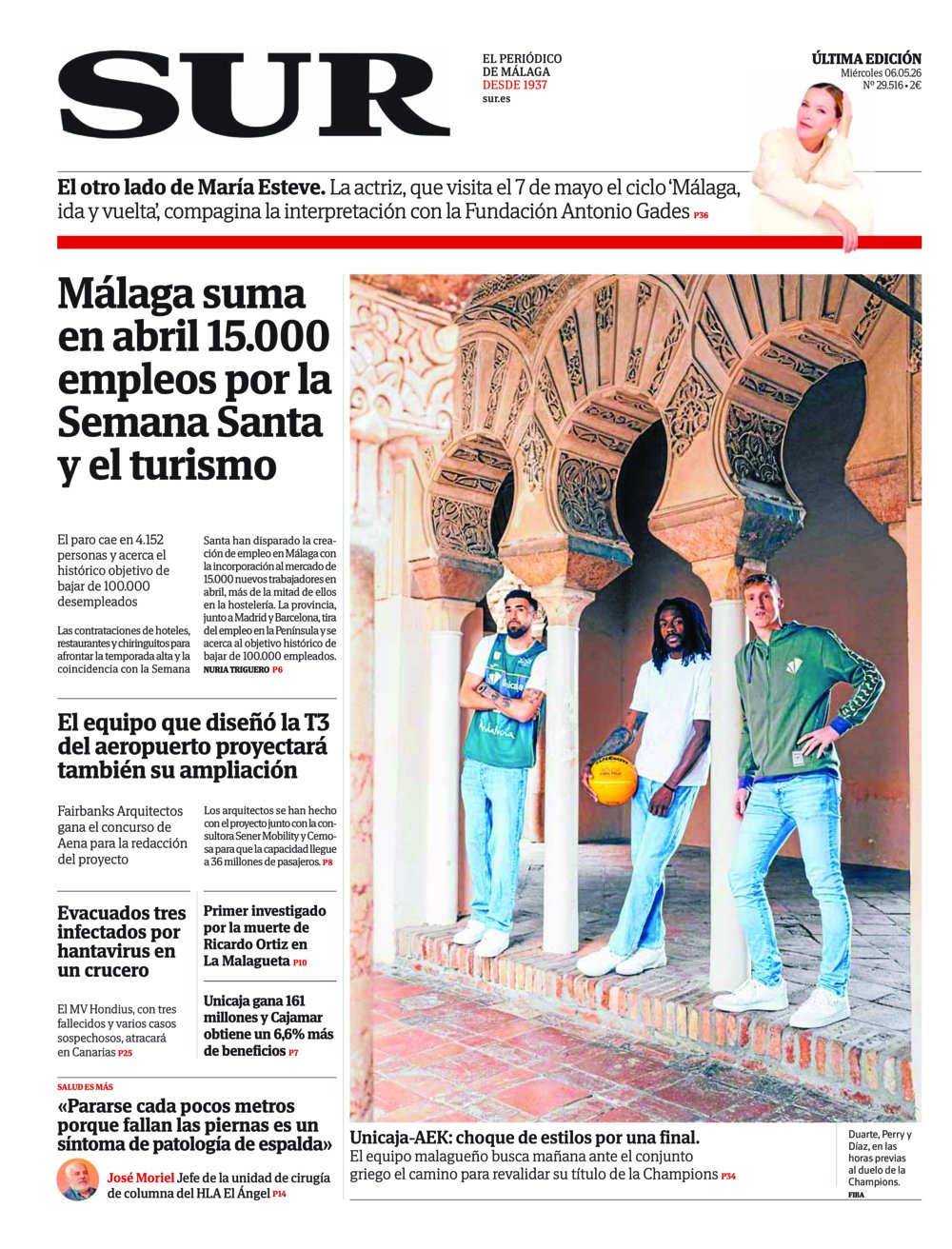Portada de SUR, 06 de Mayo de 2026