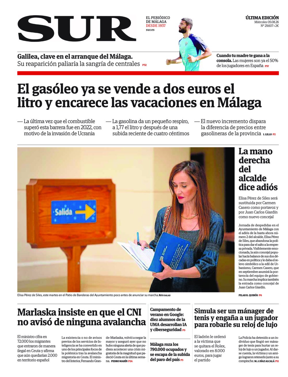 Portada de SUR, 05 de Agosto de 2026