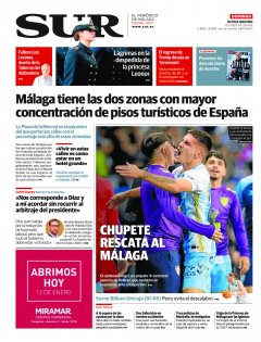 Portada de SUR | 12 de enero