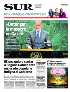 Portada de SUR | 25 de septiembre