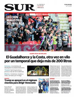 Portada de SUR | 05 de enero