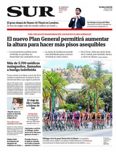 Portada de SUR | 12 de septiembre