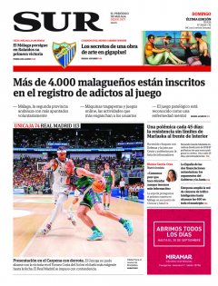 Portada de SUR | 13 de septiembre