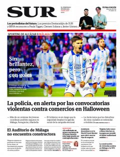 Portada de SUR | 28 de octubre